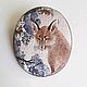  "Le Renard Dans le Jardin Fleuri". Брошь-булавка. EmbroideryART (vasilevamaria). Интернет-магазин Ярмарка Мастеров.  Фото №2