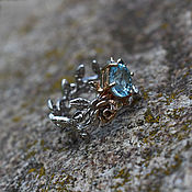 Царское кольцо (перстень) с лабрадором  " Зазеркалье"