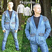 Куртка КОСУХА. Двубортный пиджак из канваса