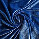Ткань бархат шелковый синий A.Guegain,Франция. Ткани. ТКАНИ OUTLET. Ярмарка Мастеров.  Фото №4