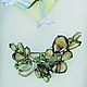 Exquisite .  Sprig with olive agates, Vintage brooches, Maikop,  Фото №1