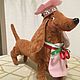 Dog Dachshund. Stuffed Toys. HAPPY DAY. Online shopping on My Livemaster.  Фото №2