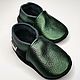 Green Baby Shoes, Leather Baby Shoes, Ebooba, Babys bootees, Kharkiv,  Фото №1