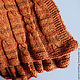 Вязаный плед "Тыковка" рыжего цвета. Пледы. СаннИ (sanni-knitting). Ярмарка Мастеров.  Фото №4