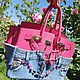 Джинсовая кожаная сумка в стиле Birkin 30. My Handmade, Классическая сумка, Новороссийск,  Фото №1