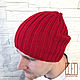 Men's hat, classic merino beanie. Caps. Knitwear shop Fairy Tale by Irina. Online shopping on My Livemaster.  Фото №2