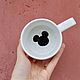 Smooth mug with a pattern inside on the bottom of Mickey Mouse. Mugs and cups. DASHA LEPIT | Ceramic tableware (dashalepit). Online shopping on My Livemaster.  Фото №2