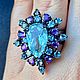 Кольцо с аквамарином 8,3ct «Королева Севера». Кольца. GoldenFlower. Ярмарка Мастеров.  Фото №5