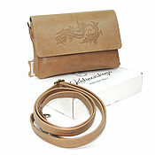 Сумки и аксессуары handmade. Livemaster - original item clutches: Women`s Leather Beige Clutch Bag Mod. C74-652. Handmade.