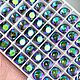 10 мм. Swarovski 4470 Cushion Square, Paradise Shine. Кристаллы. Accessoria Фурнитура для бижутерии. Интернет-магазин Ярмарка Мастеров.  Фото №2