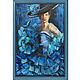 Painting dancer in blue 'In a whirlwind of dance'. Pictures. Art-terapiya Iriny Churinoj (irina-churina). Интернет-магазин Ярмарка Мастеров.  Фото №2