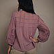 Cambric blouse with hand embroidery ' Lilac mist'. Blouses. KVITKA. Online shopping on My Livemaster.  Фото №2