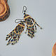 Order Earrings-brushes: with ornament,in folk style 00019. Elena Borkova (divelen). Livemaster. . Tassel earrings Фото №3