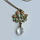 Vintage Enamel Flower Tree Faceted Teardrop Bead Pendant. Vintage pendants. Bijoudelice. My Livemaster. Фото №4