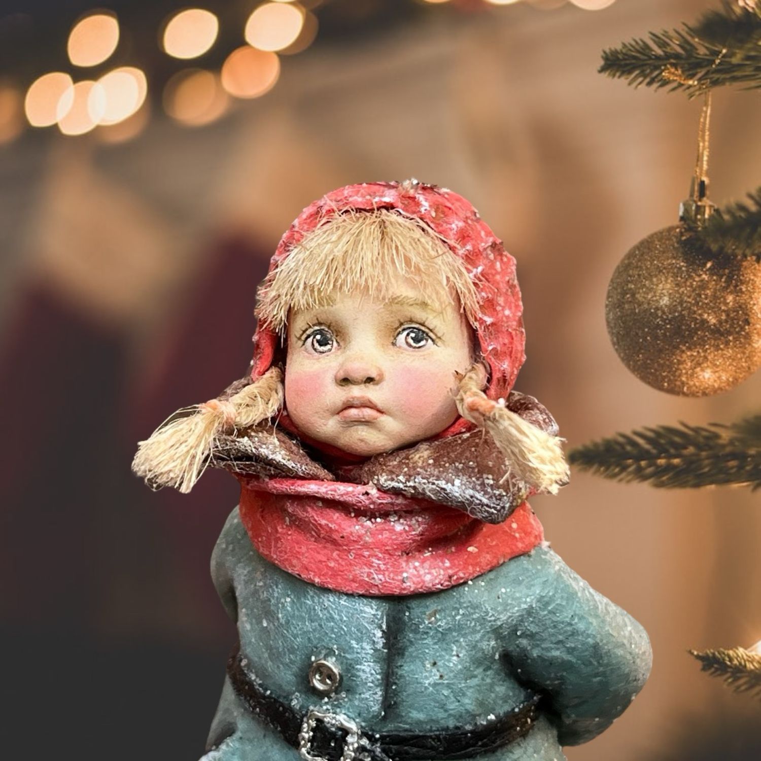 Ватные игрушки, Ватная елочная игрушка «Задумчивый глазастик» в ...