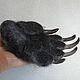 Charm pendant felted Bear paw made of sheep wool. Felted Toy. Game in felting. Online shopping on My Livemaster.  Фото №2