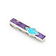 Tie clip. Turquoise and Charoite. Natural stones. Tie clip. ARIEL - MOSAIC. My Livemaster. Фото №5