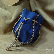 Фен-шуй и эзотерика handmade. Livemaster - original item A pouch for runes and gorgeous blue leather. Handmade.