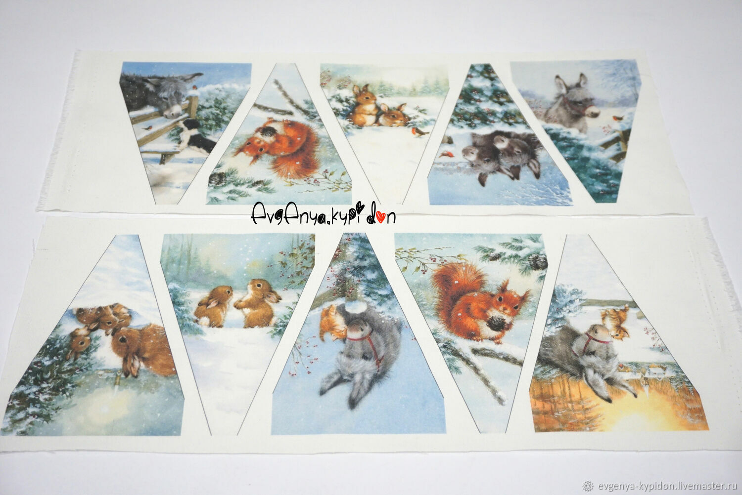 Панель ткань для шитья Новогодних флажков – купить онлайн на Ярмарке ...