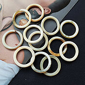 Материалы для творчества handmade. Livemaster - original item Connecting rings are NOT detachable Buffalo Horn Zebu 30 mm. Handmade.