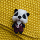 Brooch pin: Panda. Brooches. Wool toys. Online shopping on My Livemaster.  Фото №2