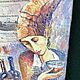 Винтаж: Картина . Живопись . «Свидание с Красным ...». Картины винтажные. Matahari. Ярмарка Мастеров.  Фото №4