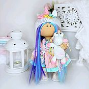 Текстильные куклы в джинсовом цвете Кукла мальчик и девочка Пара