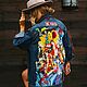 Anime Jacket with One Piece Print. Painting of Van Pees clothes, Outerwear Jackets, Omsk,  Фото №1