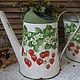 Watering can 'Strawberry' - a Set for giving.Watering can and bucket. Heads. Hundred centuries. My Livemaster. Фото №6