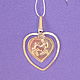 Pendant Heart Zodiac Sign Capricorn Silver 925 weight 2,7 g, Vintage pendants, Saratov,  Фото №1