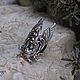 Ring silver Cicada Labradorite beetle blue prom. Rings. Shard Noir - handmade jewelry. Online shopping on My Livemaster.  Фото №2