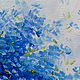 Painting blue flowers Oil painting bouquet in a white vase. Pictures. kartina-sochi. My Livemaster. Фото №4