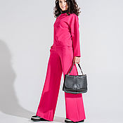 Одежда handmade. Livemaster - original item Palazzo pink magenta trousers. Handmade.