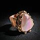 Кольцо с розовым кварцем с напылением "Аура любви", Кольца, Волгоград,  Фото №1