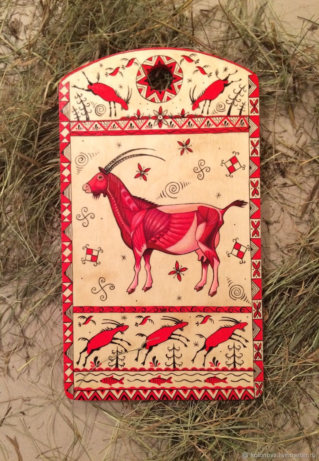 мезенская роспись олень