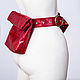 Leather Red Hip Belt Bag, Waist Bag, Pushkino,  Фото №1