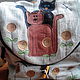 Рюкзак женский "Кошки 2.1" из льна, Рюкзаки, Темрюк,  Фото №1