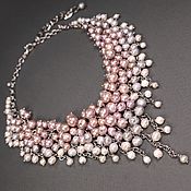 Украшения handmade. Livemaster - original item Pearl Parfait Pink - Gray Necklace Natural White Pink Pearls. Handmade.