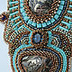 Bead embroidered necklace The Gothic mosaic, Necklace, St. Petersburg,  Фото №1