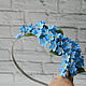 Bezel with forget-me-not polymer clay, Headband, Voskresensk,  Фото №1