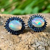 Украшения handmade. Livemaster - original item silver earrings with opal. Handmade.