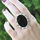 Stat Ring with black onyx in 925 silver ALS0006. Rings. Sunny Silver. Online shopping on My Livemaster.  Фото №2