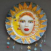 Картины и панно handmade. Livemaster - original item The sun and the Moon. CERAMIC PANELS. Handmade.