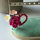 Цветущее сердце. Кулон. Knitted flowers. Ярмарка Мастеров.  Фото №5