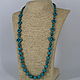 Long beads of howlite and hematite ' forget-me-Nots'. Necklace. Magic box. My Livemaster. Фото №5