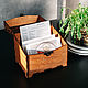 Recipe storage box (recipe box) made of wood with stand PK43, Utensils, Novokuznetsk,  Фото №1