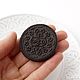 Брошка "Oreo" в натуральную величину. Брошь-булавка. Polina Novikova. Интернет-магазин Ярмарка Мастеров.  Фото №2