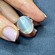 Кольцо с лунным камнем с эффектом кошачьего глаза 11.8ct. МЛЕЧНЫЙ ПУТЬ. Кольца. Елена. Ярмарка Мастеров.  Фото №10