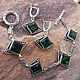 ' Emerald city ' quartz, silver bracelet earrings, Jewelry Sets, Voronezh,  Фото №1