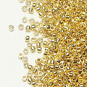 Материалы для творчества handmade. Livemaster - original item Toho Beads 15/0 PF557 Japanese Toho Beads Round 5g Gold. Handmade.
